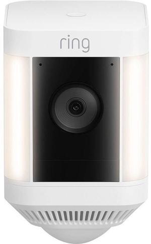 Ring Spotlight Cam Plus - Battery - Two-Way Talk - Color Night Vision - Security Siren - White - 2022 Release  B09JZ5BG26