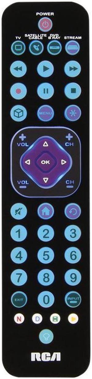RCA Universal Remote Control Rechargeable - Black