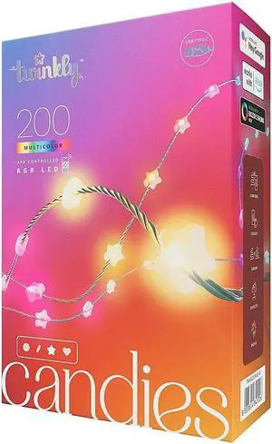 Twinkly Candies Star Shaped 200 RGB LED Smart Light String - Multicolor