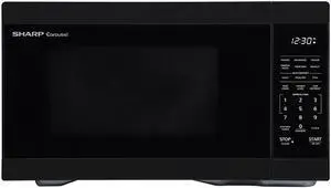 Sharp 1.1 Cu. Ft. Black Countertop Microwave