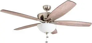Prominence Home 60 inch Denon Ceiling Fan with Pull Chain - Brushed Nickel