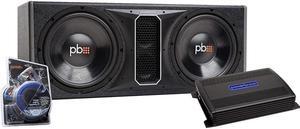PowerBass Dual 12 inch Subwoofer Enclosure and Amp Kit