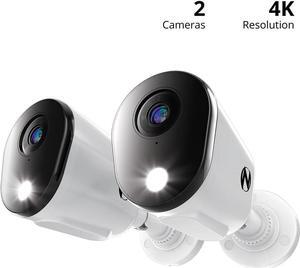 Night Owl Wired 4K Deterrence Security Cameras with 2-Way Audio - 2 Pack