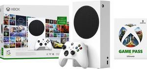 Xbox Series S 512GB All-Digital Starter Bundle Console with Xbox Game Pass (Disc-Free Gaming) - White