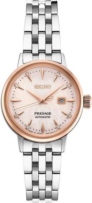 Seiko SRE012 Presage Cocktail Time Womens Watch - Stainless/Rose Gold