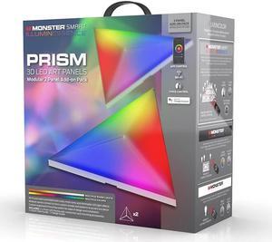 Monster MLB71038RGB PRISM  Smart Modular 3D LED Art Panel 2 Panel Add-On Pack