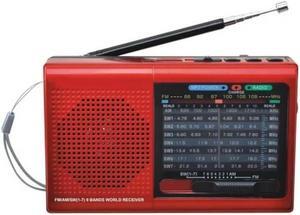 Supersonic Portable AM/FM Radio - Red