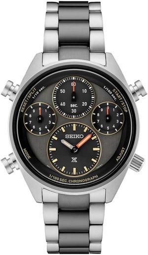 Seiko SFJ005 Mens Prospex Speedtimer Solar Chronograph Watch - Stainless Steel/Brown Dial