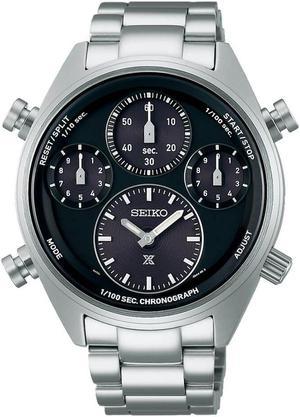 Seiko SFJ003 Mens Prospex Speedtimer Solar Chronograph Watch - Stainless Steel/Black