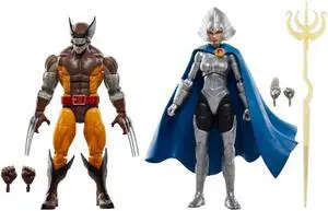 Hasbro F9034 6 inch Marvel Legends Series Wolverine and Lilandra Neramani Action Figures