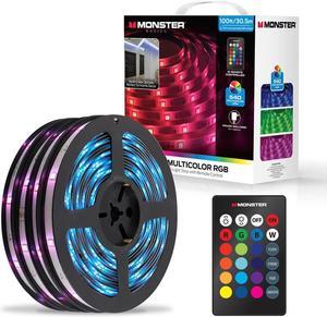 Monster MLB72100RGB 100ft Multi-Color LED Light Strip with Remote