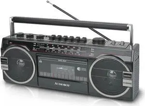 Audiobox RXC25BTBLK Retrobox Cassette Player and Bluetooth Speaker - Black
