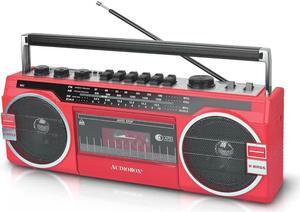 Audiobox RXC25BTRED Retrobox Cassette Player and Bluetooth Speaker - Red