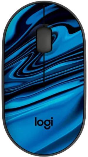 Logitech M340 Wireless Mouse with Limited Edition Prints, USB Receiver and Silent Clicks, Portable Wireless Mouse for Laptop, PC, Windows, Chrome, Surface, Blue Galaxy