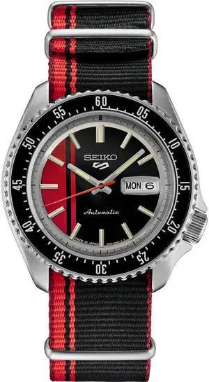 Seiko SRPK71 5 Sports Series Special Creation Mens Watch - Black/Red