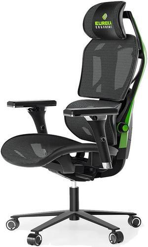 Eureka Ergonomic ERKGC05G Typhon Hybrid Ergonomic Gaming Chair - Green
