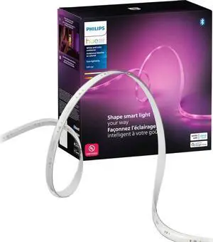 Hue 589937 Solo White and Color Ambiance Lightstrip - 33 Ft