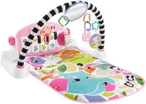 Fisher-Price HRB14 Glow and Grow Kick and Play Piano Gym Baby Playmat - Pink