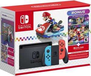 Nintendo NINSWTMARBUN Switch Mario Kart 8 Deluxe Bundle with 12 months Switch Online Subscription