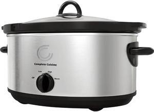 Complete Cuisine CCSL7000 7.0 Quart Stainless Steel Slow Cooker