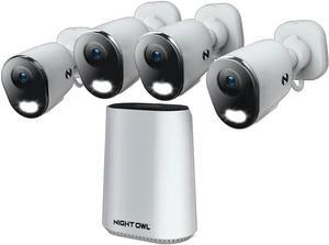Night Owl FWR864GBF84L Expandable Wi-Fi 4K Security System - White