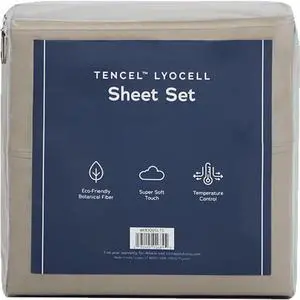 Weekender WK03KKSATS Tencel Lyocell Sheet Set - King / Sandstone