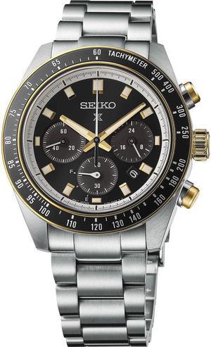 Seiko SSC941 Prospex Speedtimer Solar Chronograph Watch - Two Tone Stainless/Black