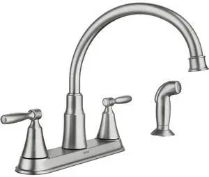 Moen 87048SRS Hutchinson Two-Handle High Arc Kitchen Faucet - Spot Resist Stainless