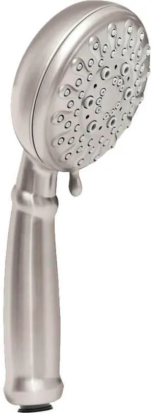 Moen 23046SRN01 Banbury Five-Function 4 inch Diameter Handheld Spray Showerhead With Shower System - Spot Resist Brushe