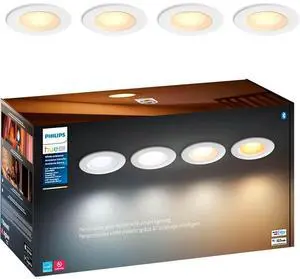 Hue 578708 Philips - White Ambiance 5/6 inch High Lumen Recessed Downlight 4-Pack
