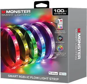 Monster MLW71004ICM 100Ft. Multi-Color Flow LED Light Strip