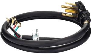 Smart Choice 912000978 6 Ft. 30A 4-Prong Dryer Cord - Black