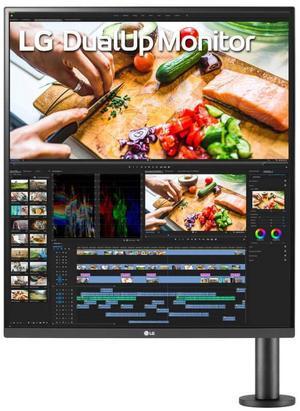 LG 28" (27.6" Viewable) 60 Hz Nano IPS SDQHD 16:18 DualUp Monitor with Ergo Stand and USB Type-C 5 ms (GtG at Faster) Flat Panel 28MQ780-B