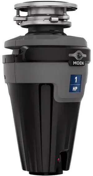 Moen EXL100C 1 Horsepower Chef Series Continuous Feed Garbage Disposal with Light - Corded
