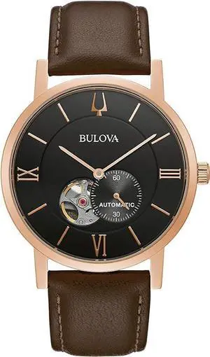 Bulova 97A155 Mens Rose Gold Finish Watch