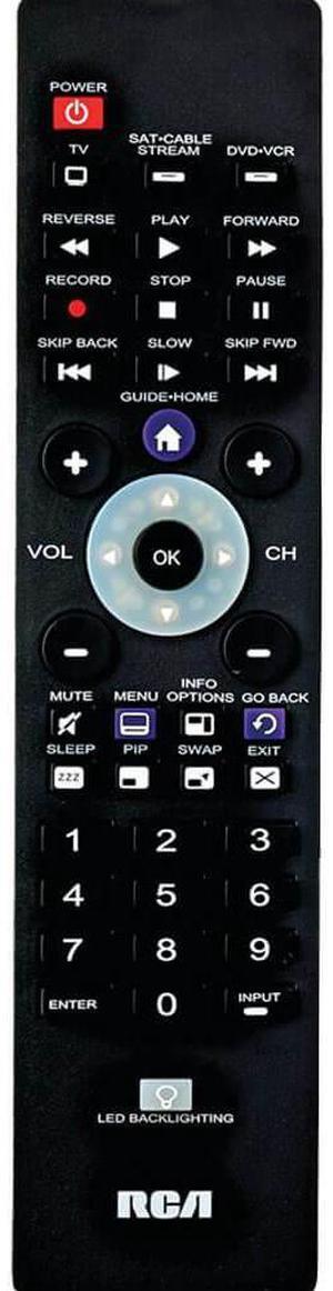 RCA RCR003RWDEV 3-Device Backlit Universal Remote - Black