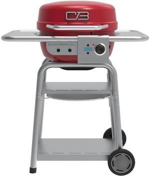 Char-Broil 25302146 Bistro Pro Electric Grill and Griddle with Charcoal Mode - Red
