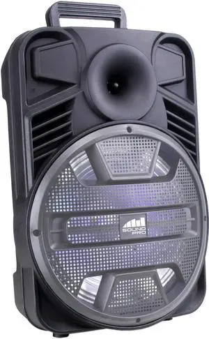Naxa NDS1231 Portable 12 inch 3,000 Watt Bluetooth Party Speaker with Disco Light