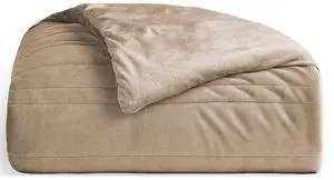 Malouf Anchor 5lb Weighted Throw Blanket - Tan