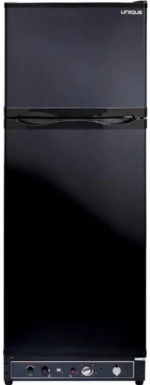 UNIQUE UGP10CSMB 10 Cu. Ft. Black Propane Top Freezer Refrigerator