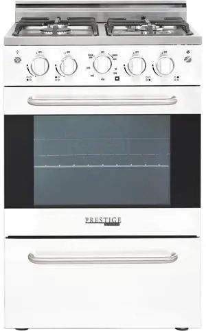 UNIQUE UGP24VPC1W 2.3 Cu. Ft. White Freestanding Gas Range