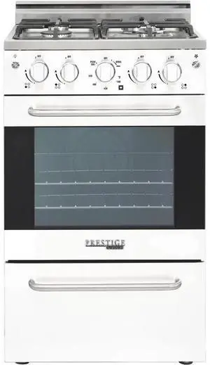 UNIQUE UGP20VPC1W 1.6 Cu. Ft. White Freestanding Gas Range