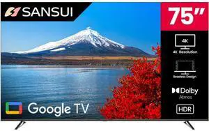 Sansui S75VHUG 75 inch Class VH Series 4K UHD Smart Google TV