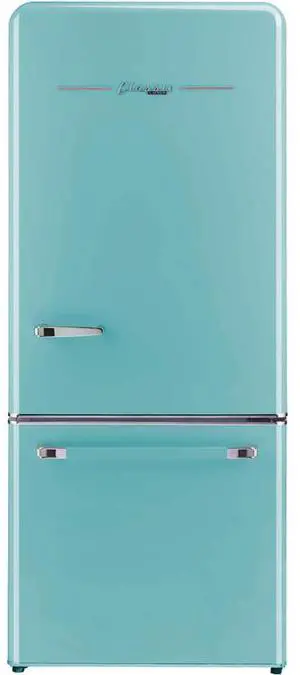 UNIQUE UGP510LTAC 17.7 Cu. Ft. Ocean Mist Turquoise Classic Retro Counter-Depth Bottom Freezer Refrigerator