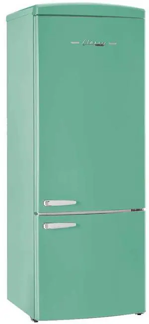 UNIQUE UNQ455LTAC 17 Cu. Ft. Ocean Mist Turqoise Classic Retro Counter-Depth Bottom Freezer Refrigerator
