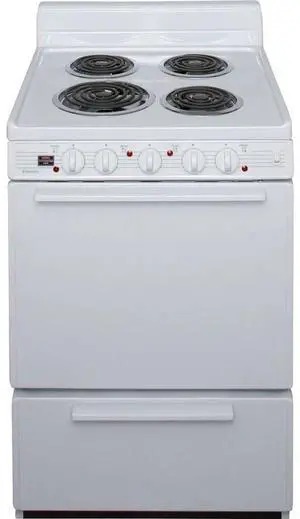 Premier ECKL0HOP 24 inch White Freestanding Electric Range