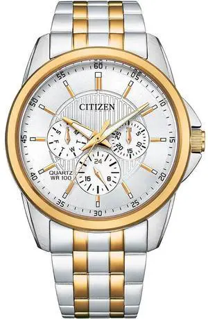 CITIZEN AG834651A Quartz Mens Watch - Two Tone Gold/Silver Dial