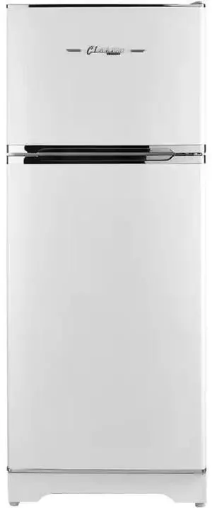 UNIQUE UGP14CCRSMW 14 Cu. Ft. Classic Retro Marshmallow White Propane Top Freezer Refrigerator