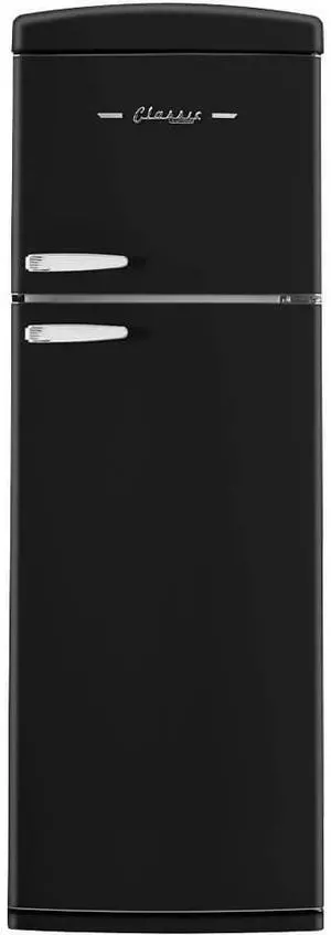 UNIQUE UNQ310LMBAC 11 Cu. Ft. Matte Black Classic Retro Top Freezer Refrigerator