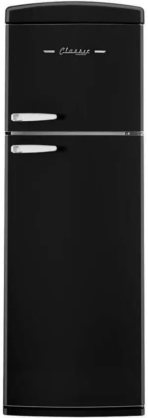 UNIQUE UNQ310LBAC 11 Cu. Ft. Midnight Black Classic Retro Top Freezer Refrigerator